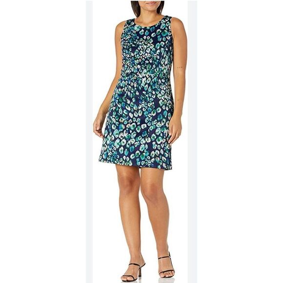 NWT Pappagallo Dress SANDY DRESS-JADE MULTI. US Size 6. UK Size 10. Fully lined - Picture 1 of 11